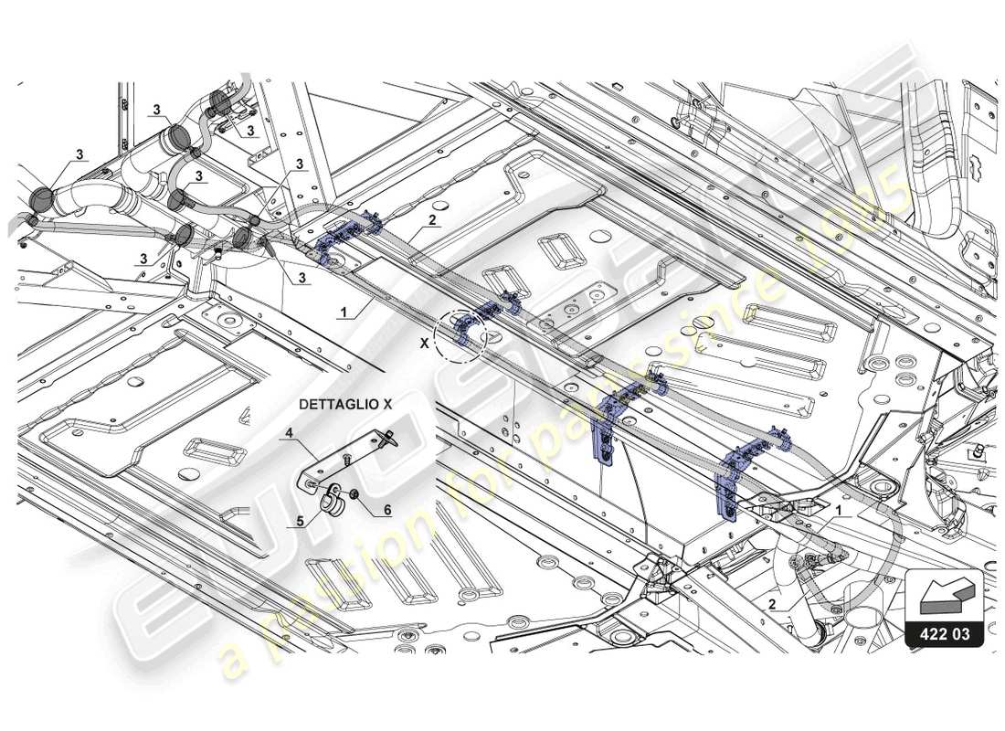 lamborghini 2017 (gt3) high pressure flow part diagram
