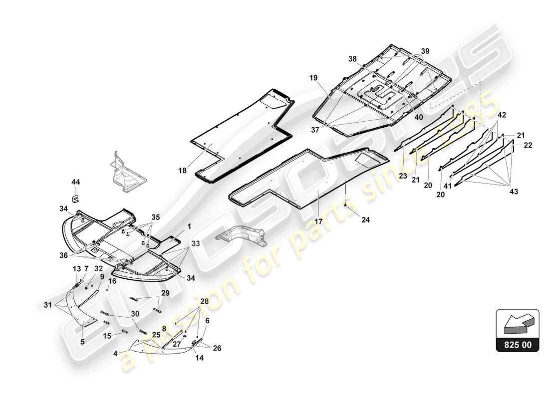 lamborghini 2017 (gt3) underbody part diagram