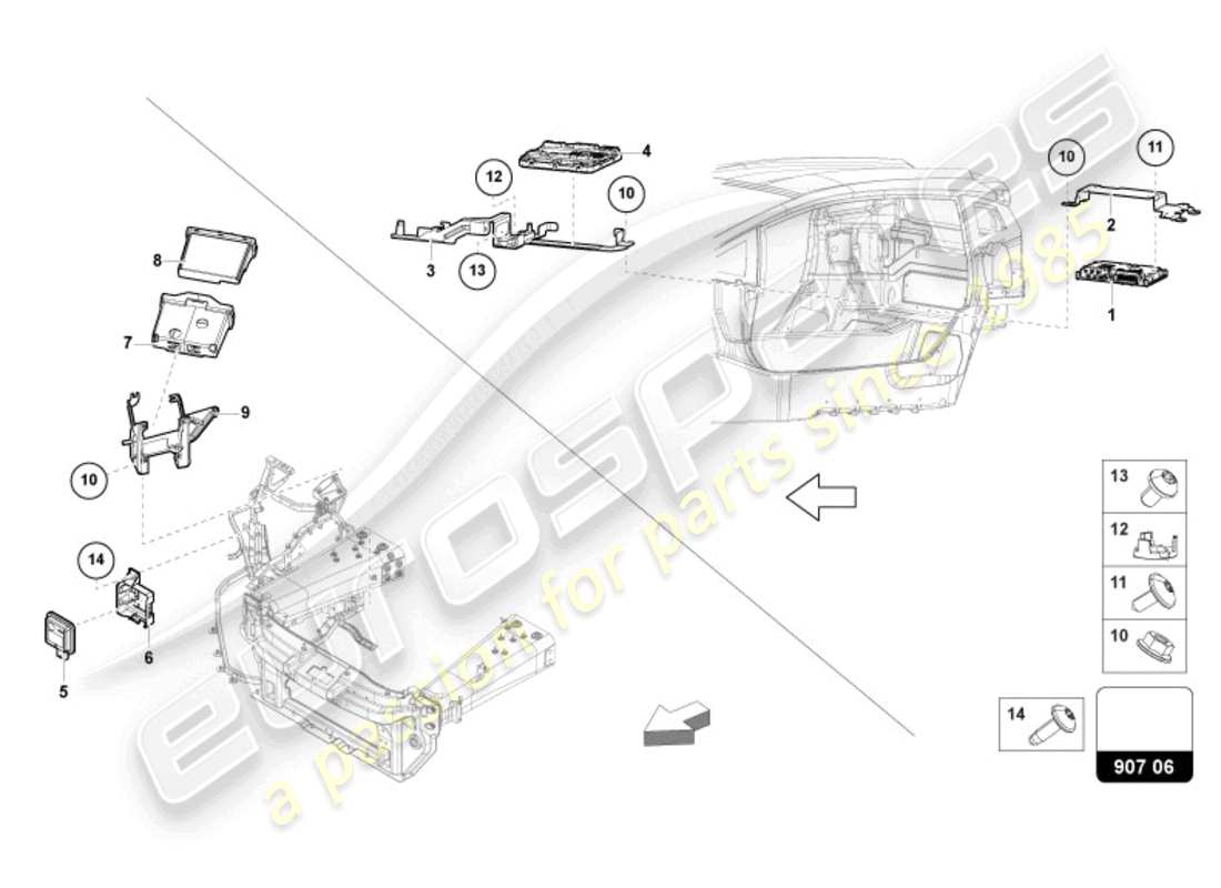 lamborghini revuelto coupe (2024) control units parts diagram