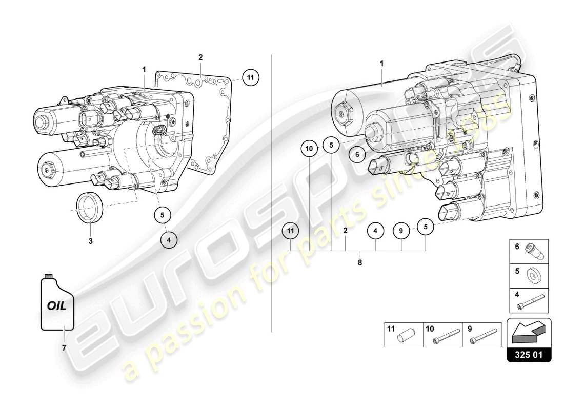 lamborghini 2022 (lp770-4 svj coupe) hydraulics control unit part diagram