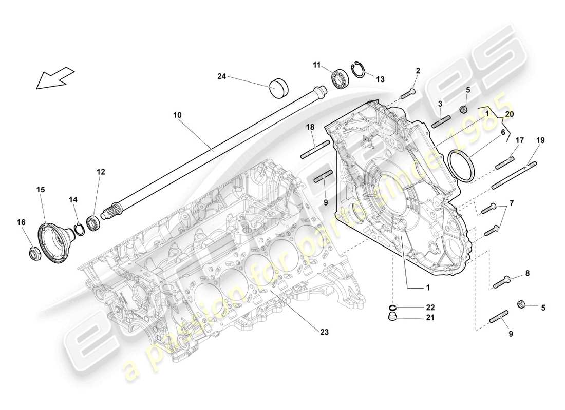 lamborghini lp570-4 sl (2012) cover for axle differential part diagram