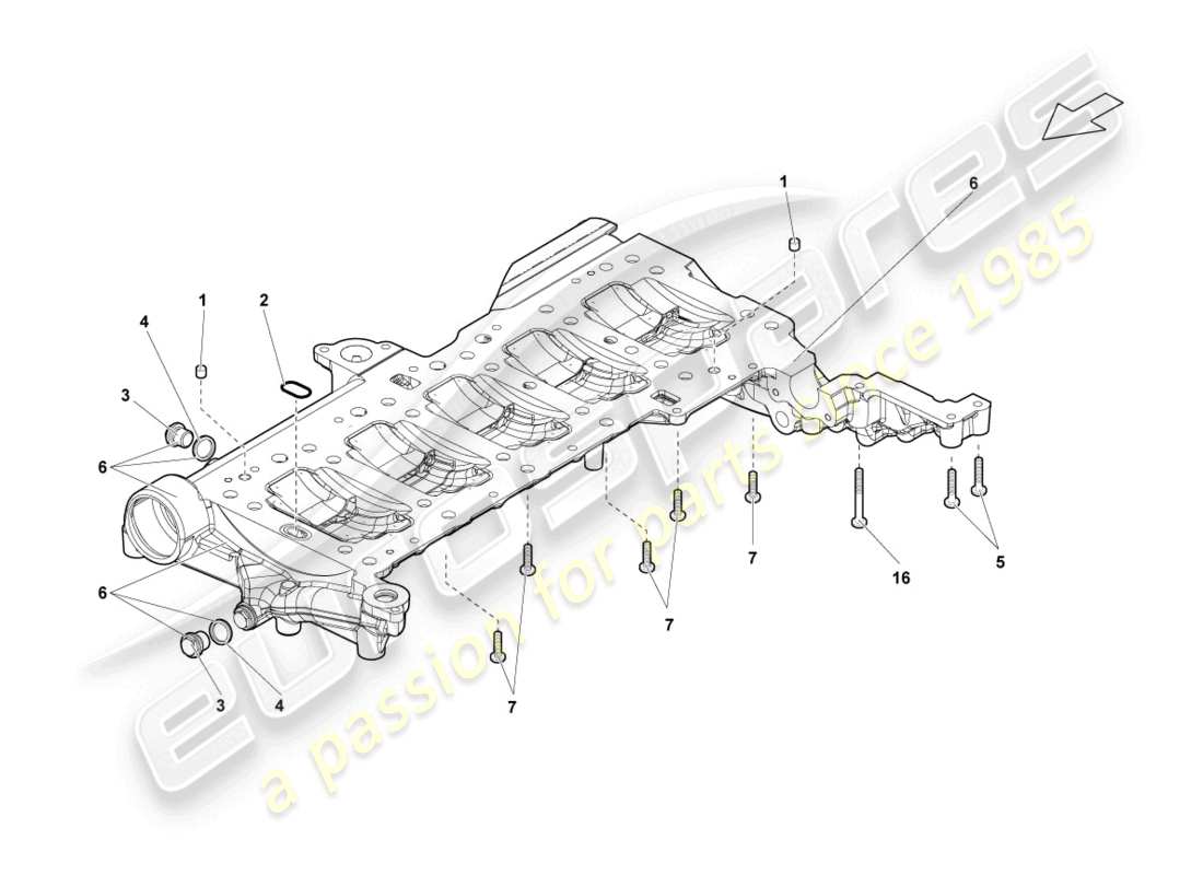 a part diagram from the lamborghini lp550-2 coupe (2011) parts catalogue