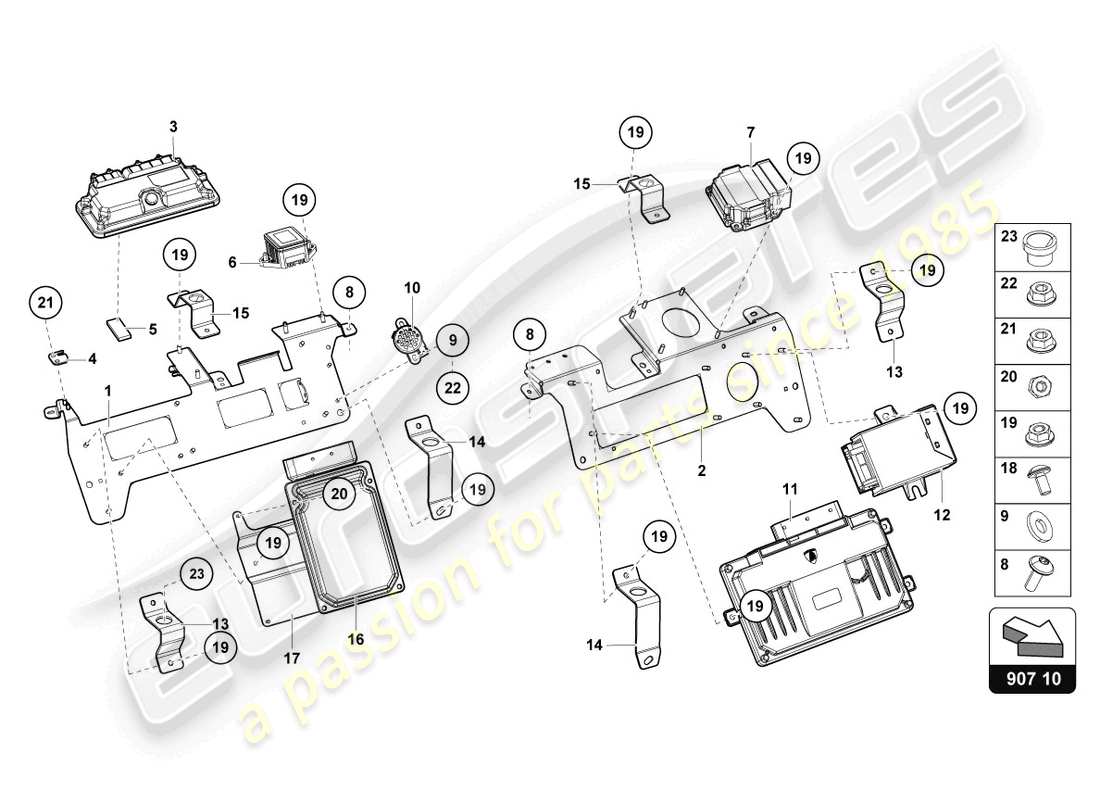 lamborghini lp770-4 svj coupe (2022) electrics part diagram