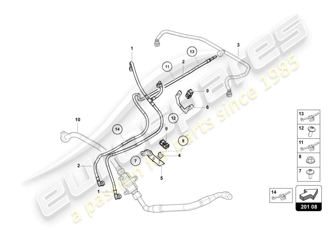 a part diagram from the lamborghini sian roadster (2021) parts catalogue