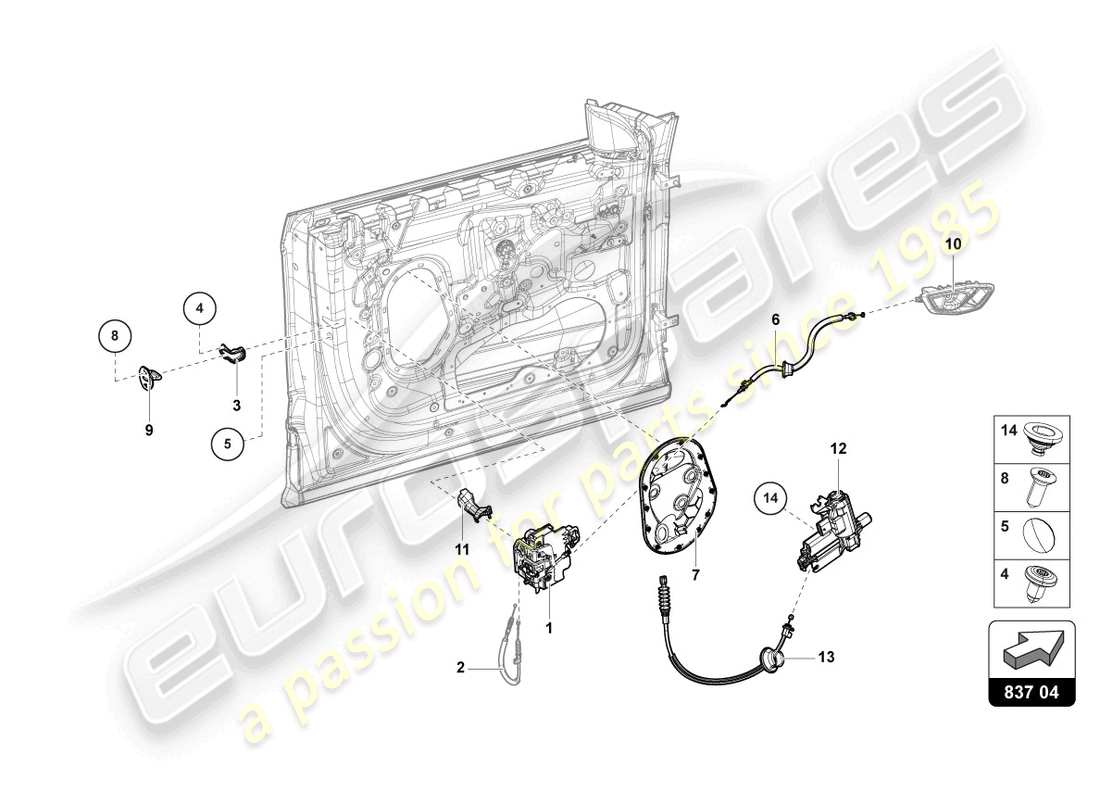 a part diagram from the lamborghini urus performante (2023) parts catalogue