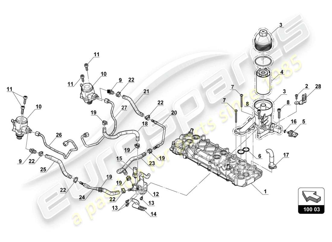 lamborghini 2018 (gt3 evo) high pressure pump part diagram