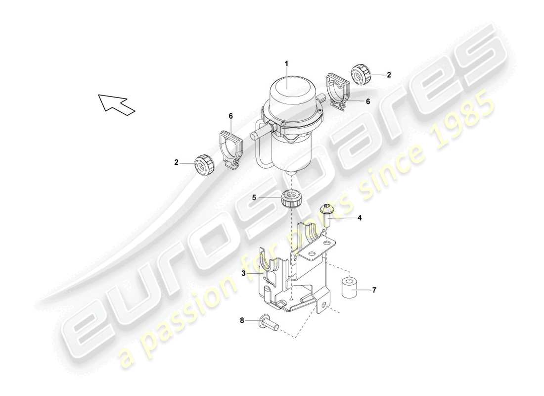 a part diagram from the lamborghini lp550-2 coupe (2010) parts catalogue