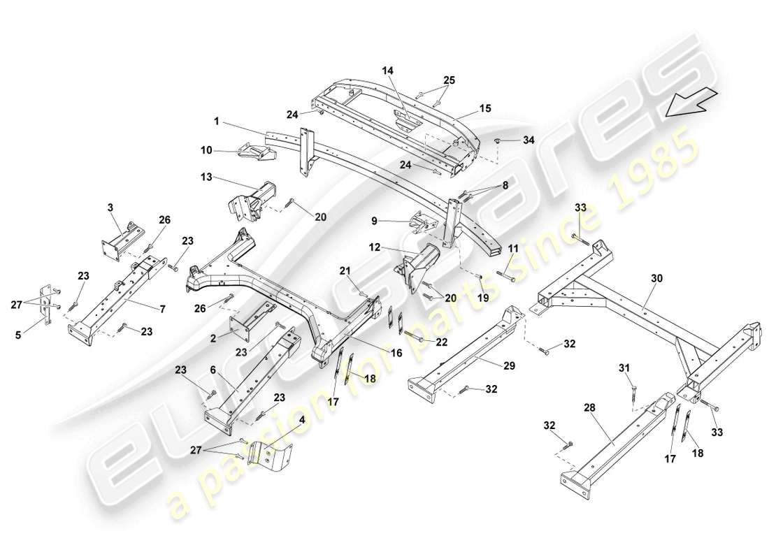 a part diagram from the lamborghini lp570-4 spyder performante (2013) parts catalogue