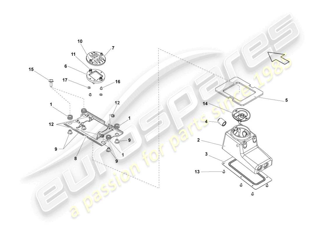 a part diagram from the lamborghini lp570-4 sl (2010) parts catalogue