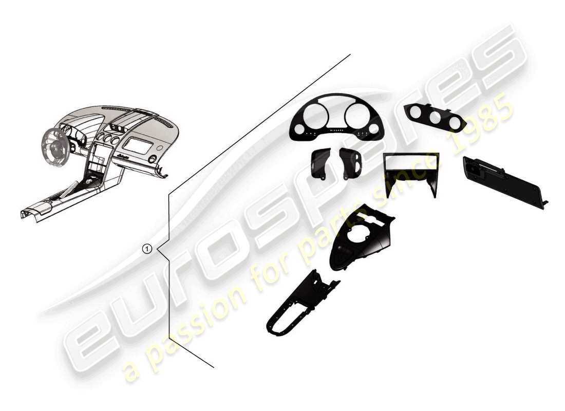 a part diagram from the lamborghini lp560-4 spider (accessories) parts catalogue
