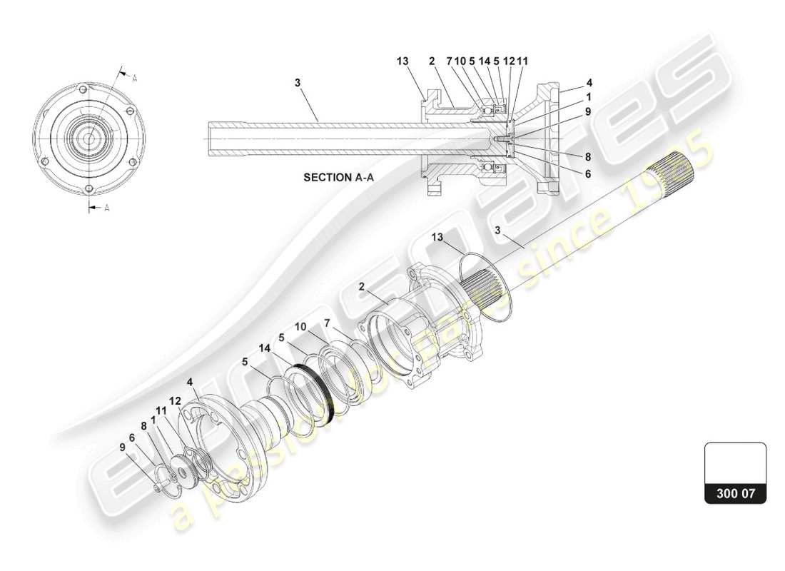 a part diagram from the lamborghini super trofeo evo 2 (2022) parts catalogue