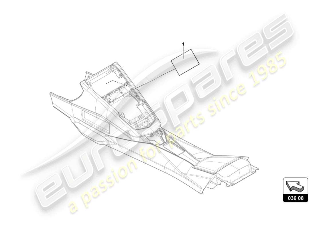 a part diagram from the lamborghini aventador ultimae (accessories) parts catalogue