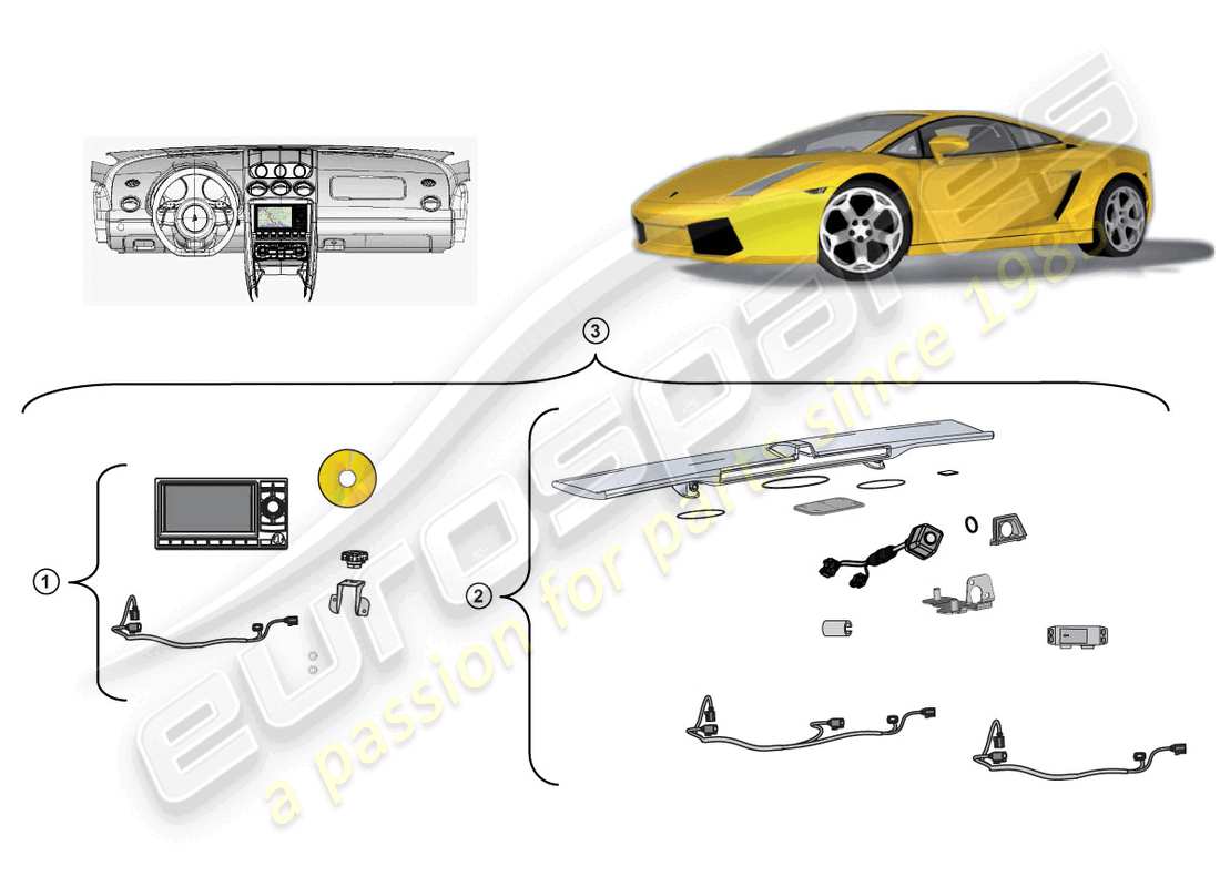 a part diagram from the lamborghini lp560-4 coupe (accessories) parts catalogue