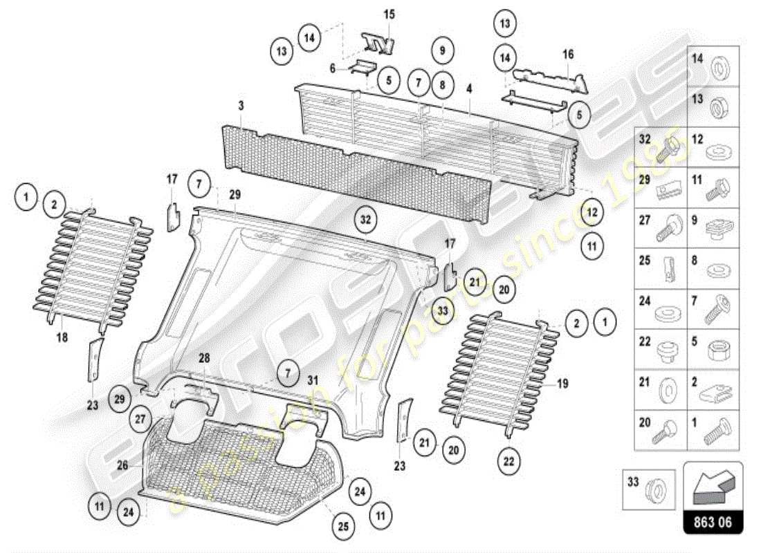a part diagram from the lamborghini diablo vt (1999) parts catalogue