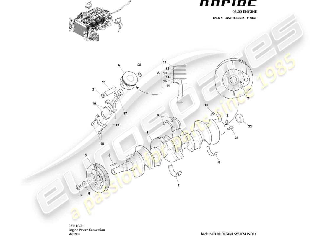 aston martin rapide (2019) power conversion part diagram