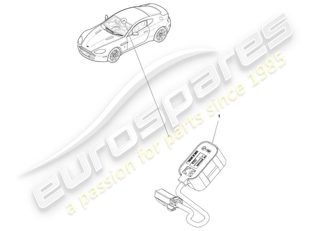 a part diagram from the aston martin v8 vantage (2007) parts catalogue