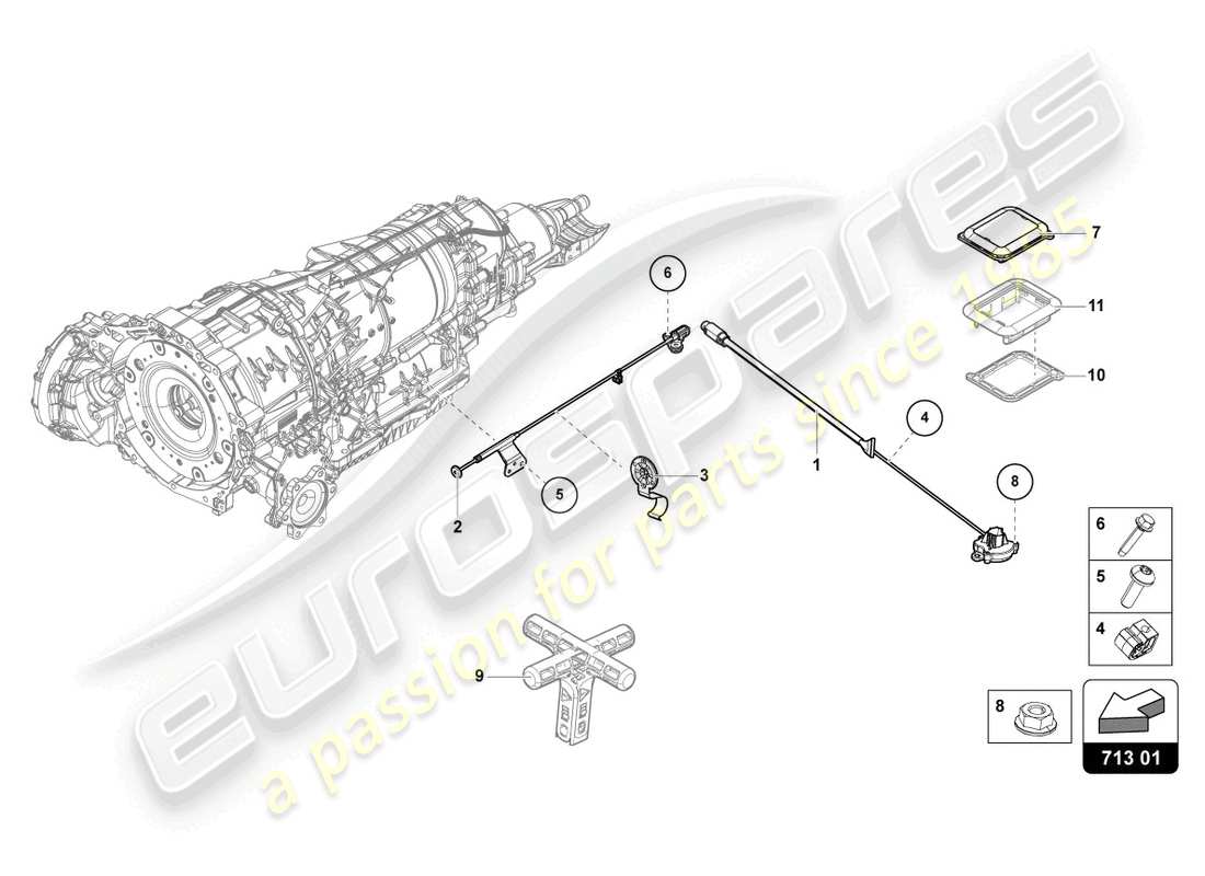 lamborghini urus (2022) selector mechanism parts diagram