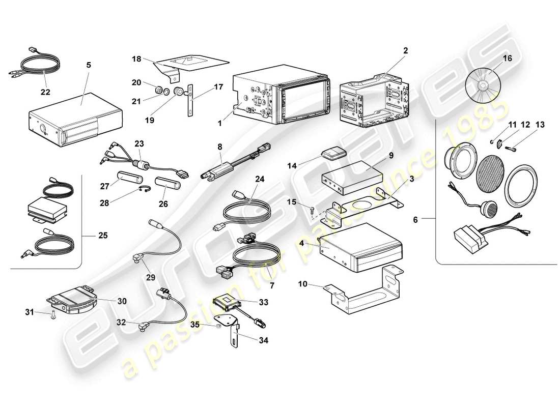 lamborghini reventon roadster electrical parts for audio system parts diagram