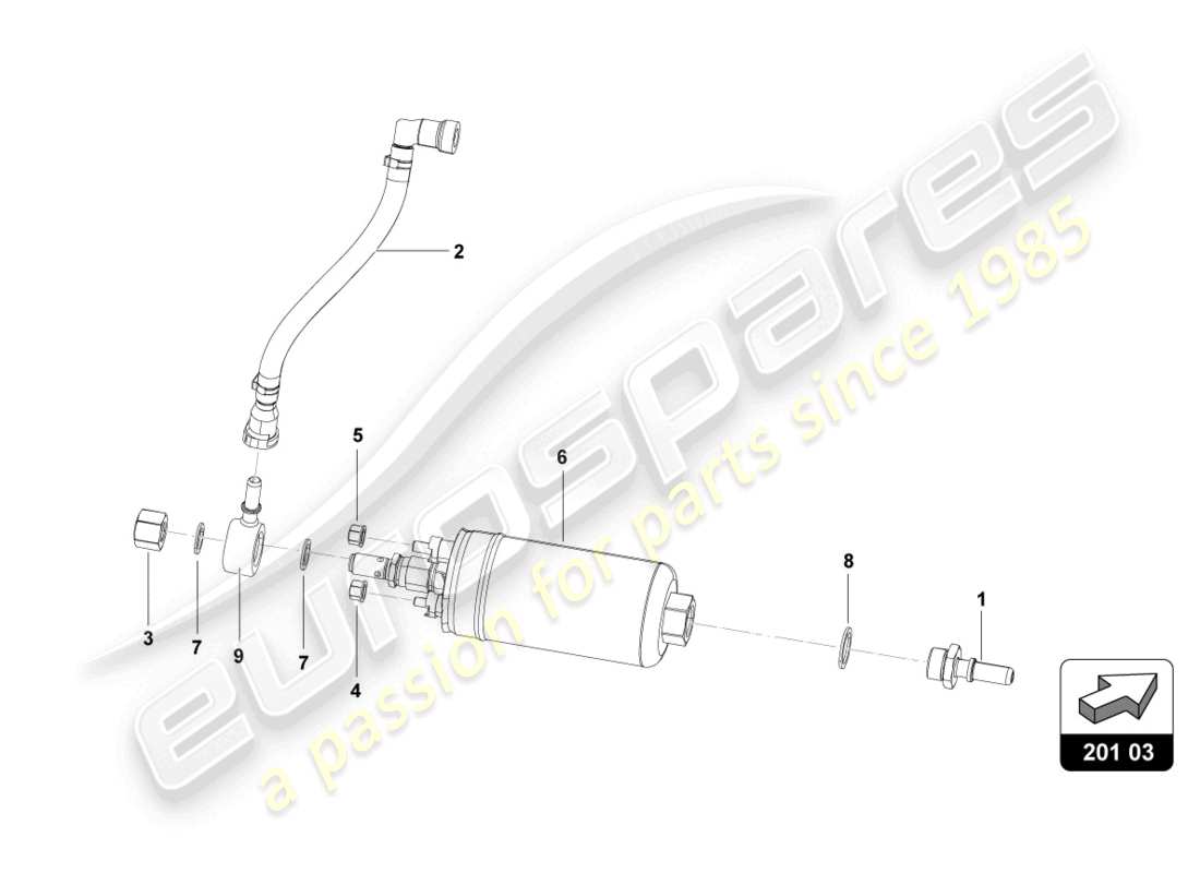 lamborghini 2018 (super trofeo evo) high pressure fuel pump part diagram