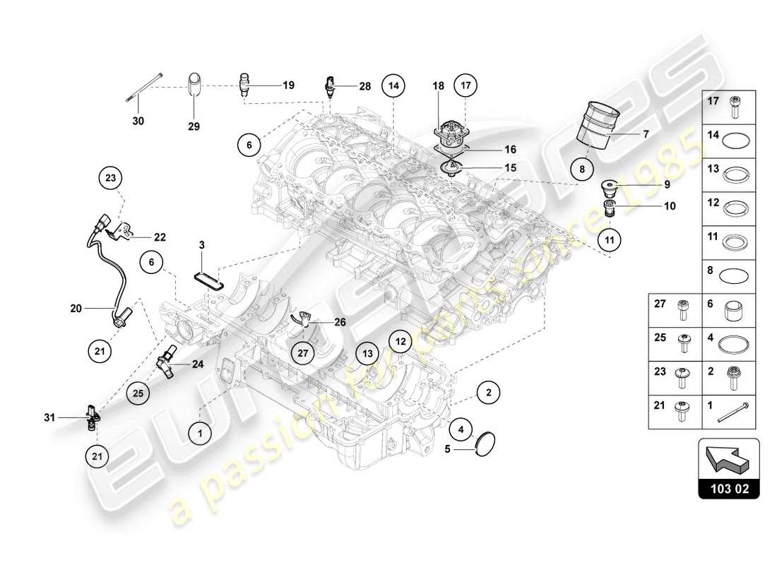 lamborghini lp770-4 svj roadster (2022) oil sump part diagram