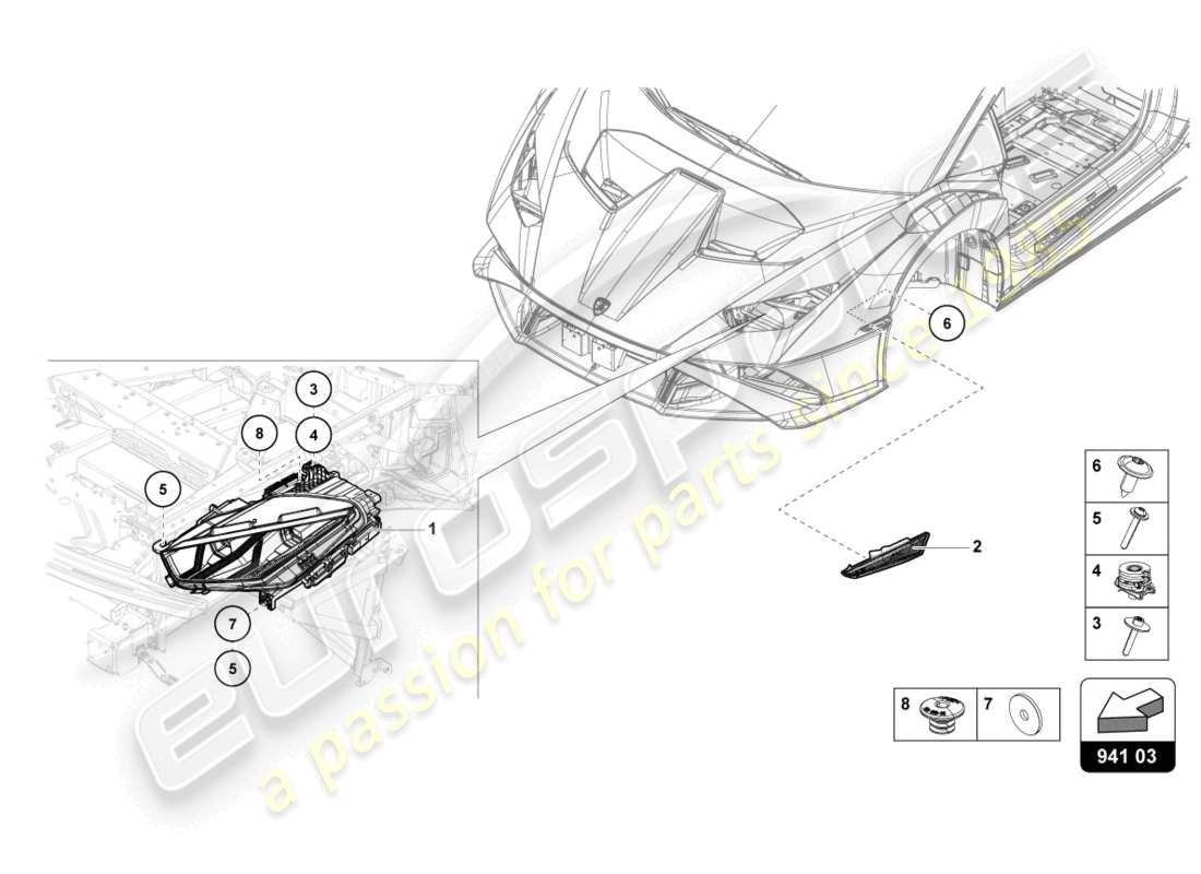 a part diagram from the lamborghini sto (2022) parts catalogue