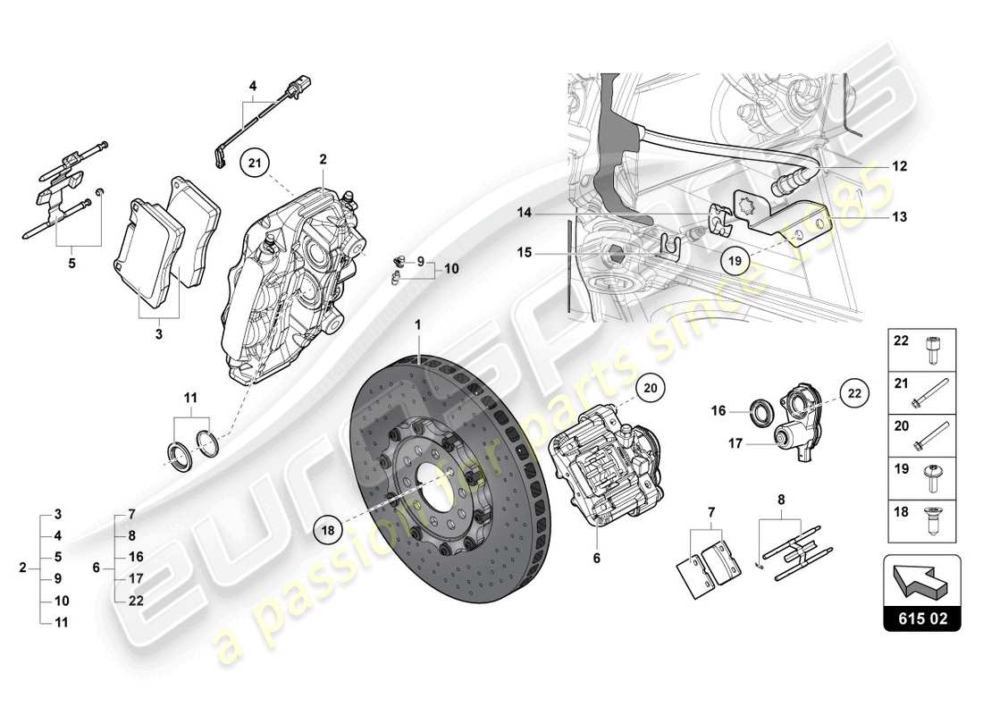 a part diagram from the lamborghini lp770-4 svj coupe (2022) parts catalogue
