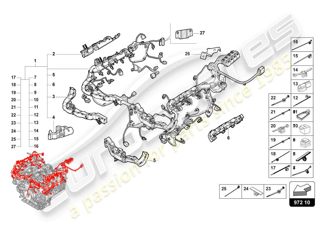 a part diagram from the Lamborghini Urus (2022) parts catalogue