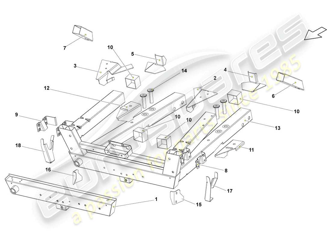 a part diagram from the lamborghini lp550-2 coupe (2012) parts catalogue