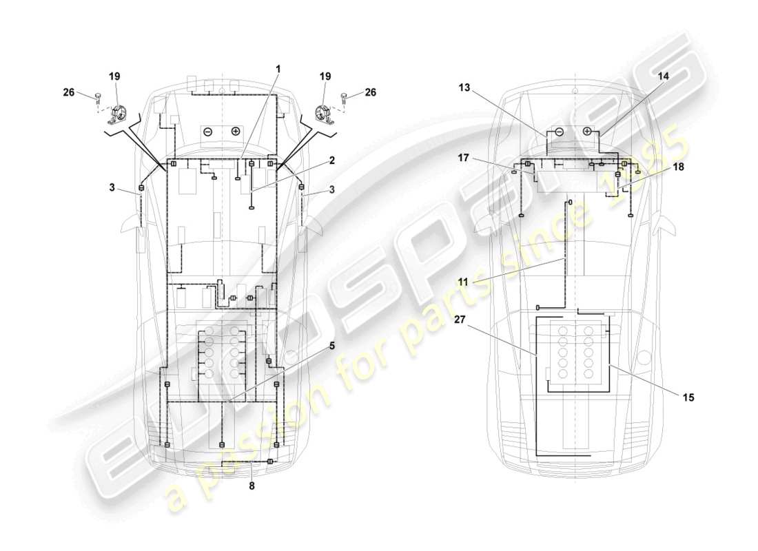 lamborghini lp570-4 spyder performante (2012) wiring looms part diagram