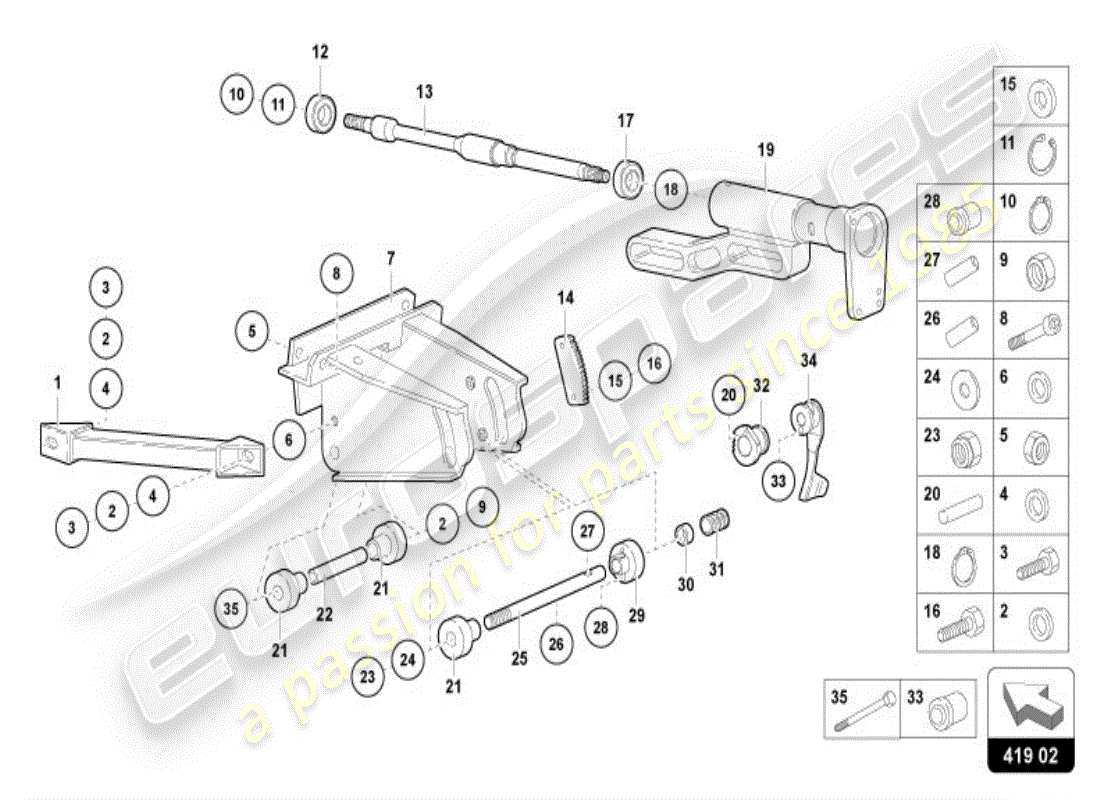 lamborghini diablo vt (1998) steering system parts diagram