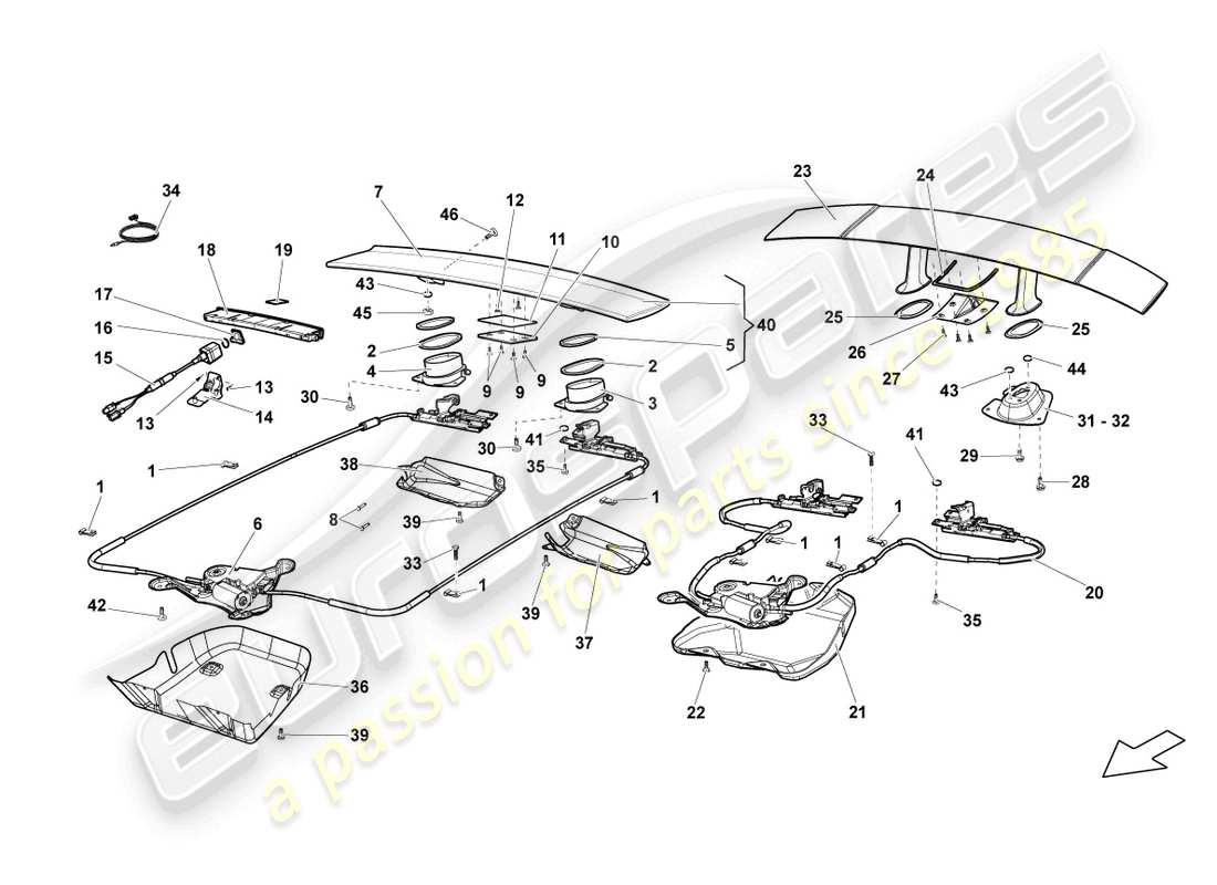 a part diagram from the Lamborghini LP550-2 Coupe (2010) parts catalogue