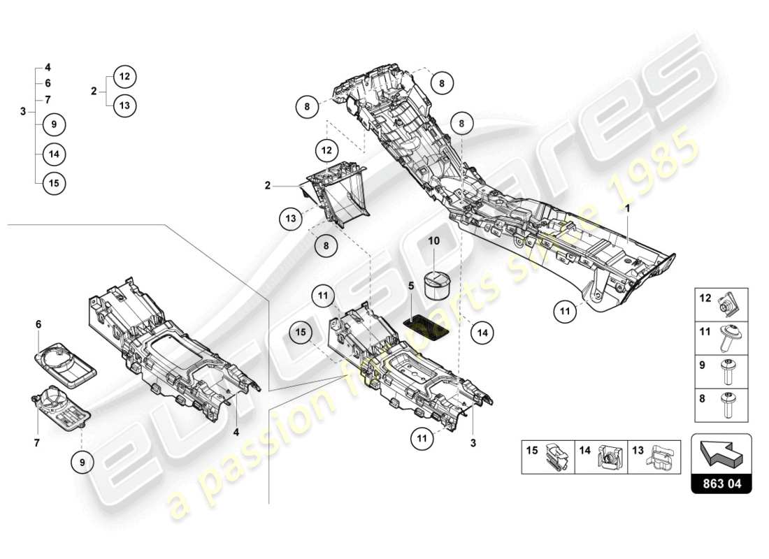lamborghini 2021 (sto) tunnel part diagram