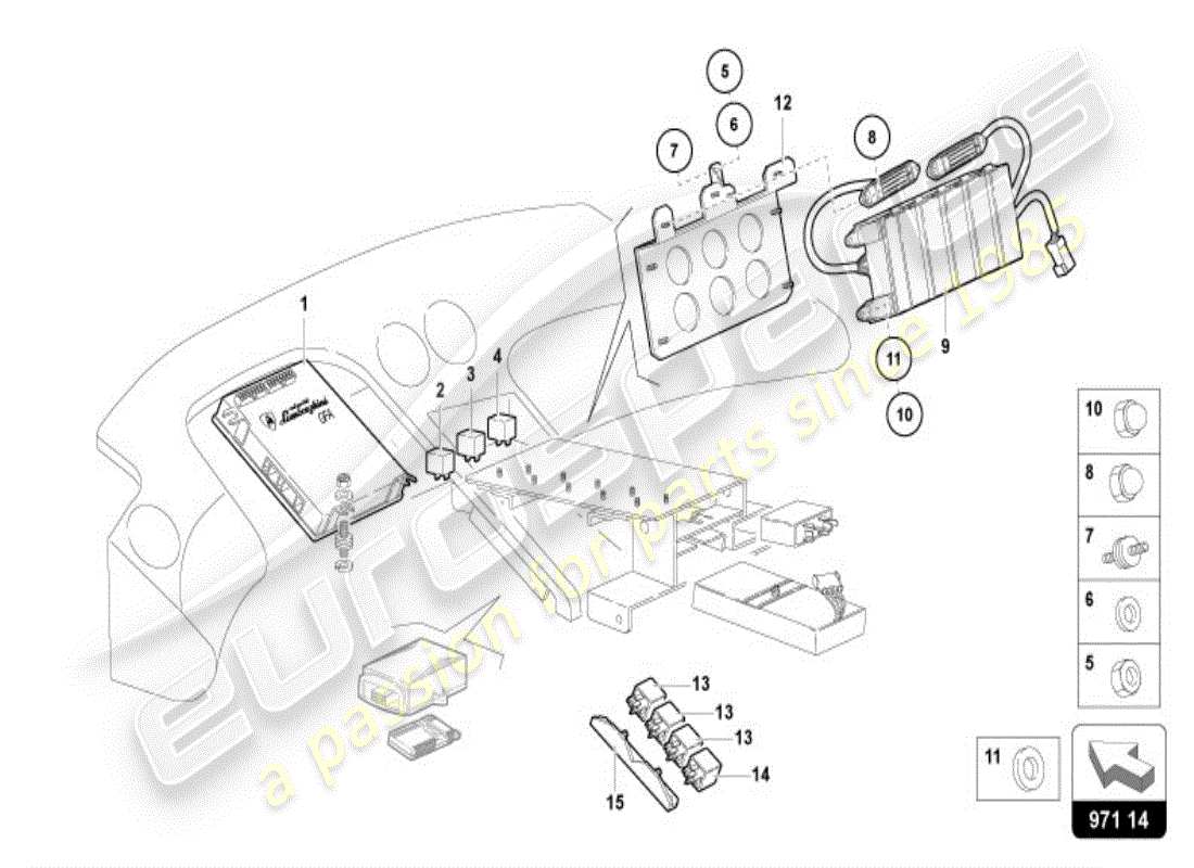 lamborghini diablo vt (1997) electrical system parts diagram