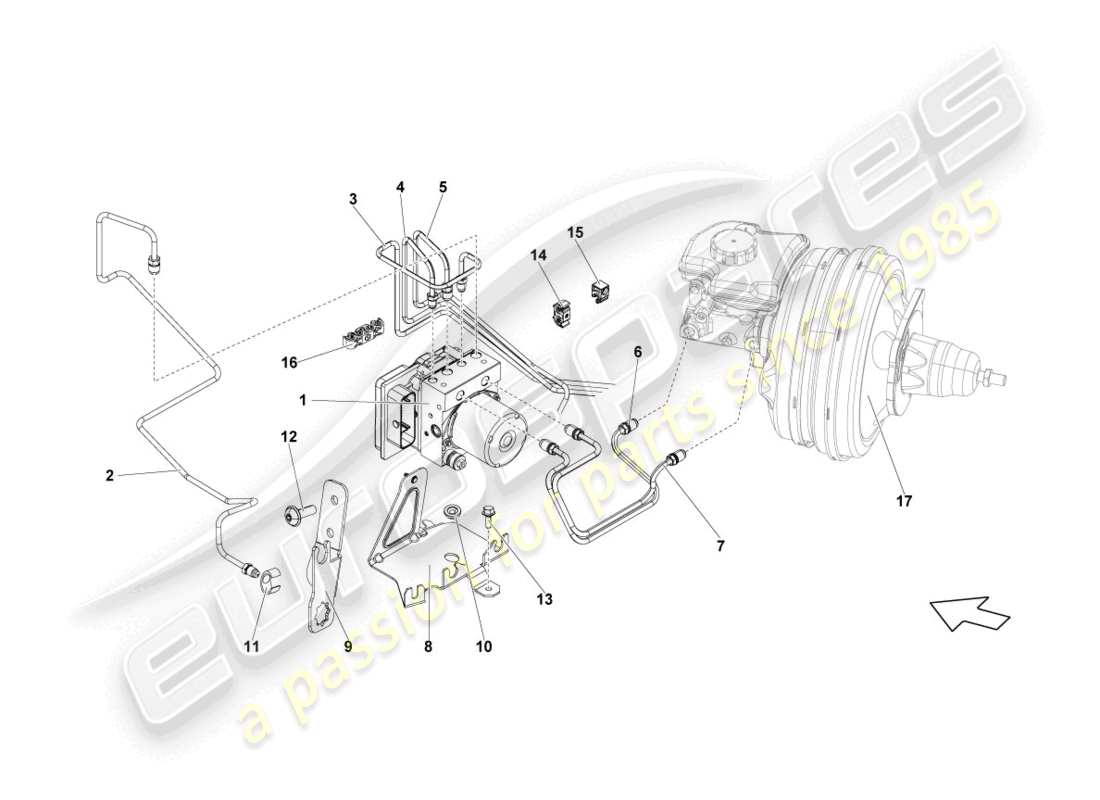lamborghini lp550-2 coupe (2012) abs unit parts diagram