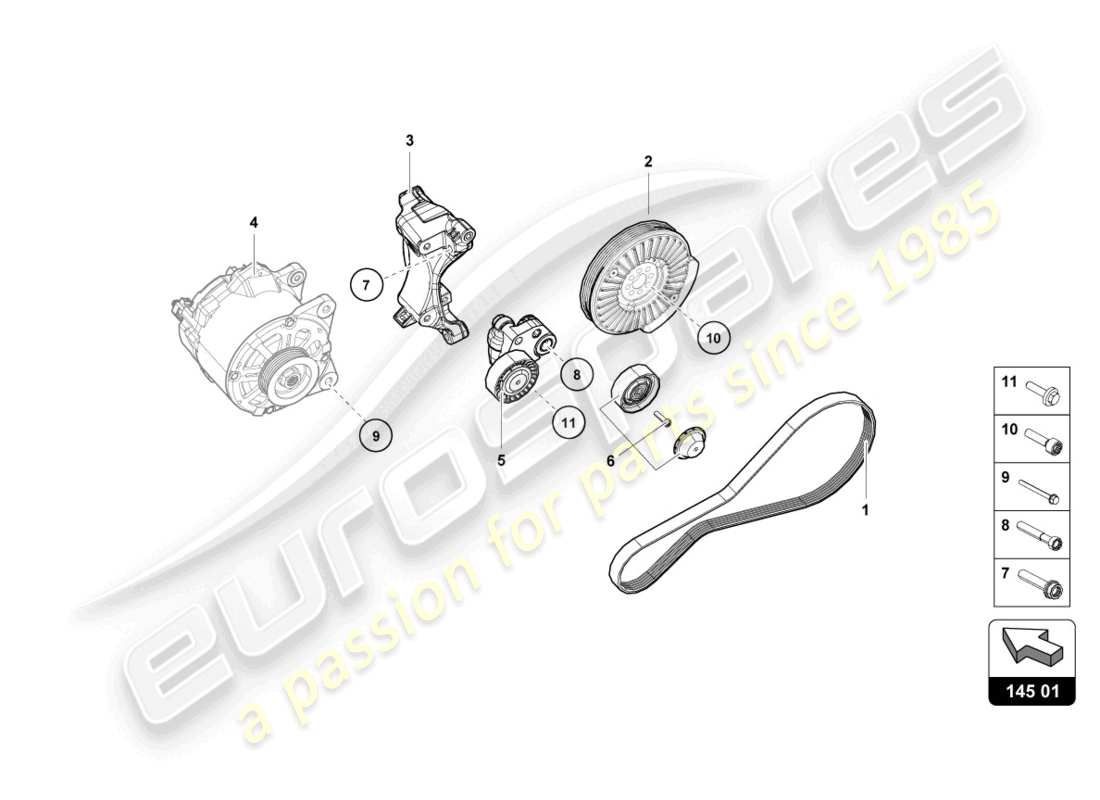 lamborghini 2024 (sterrato) individual parts for 3-phase alternator part diagram