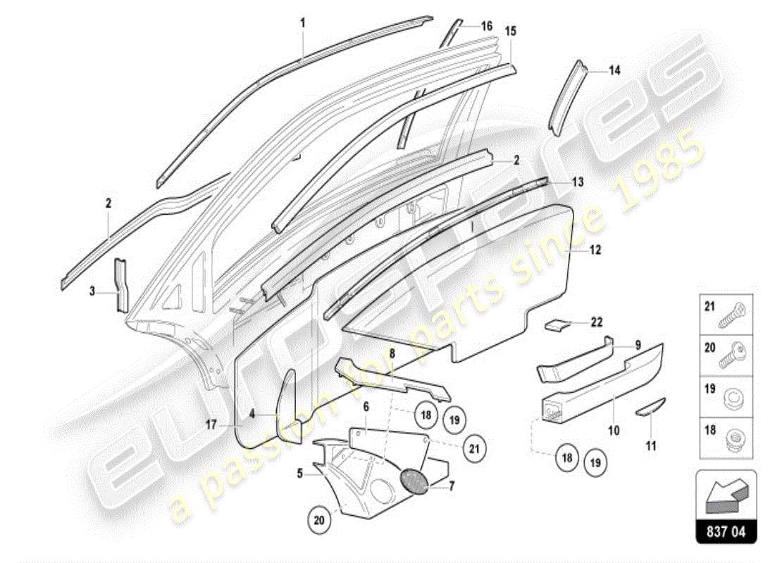 a part diagram from the lamborghini diablo vt (1996) parts catalogue