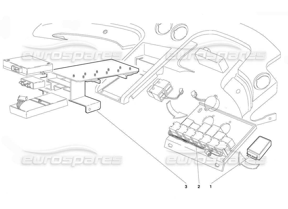 lamborghini diablo (1991) electrical system (valid for gb version - october 1991) part diagram