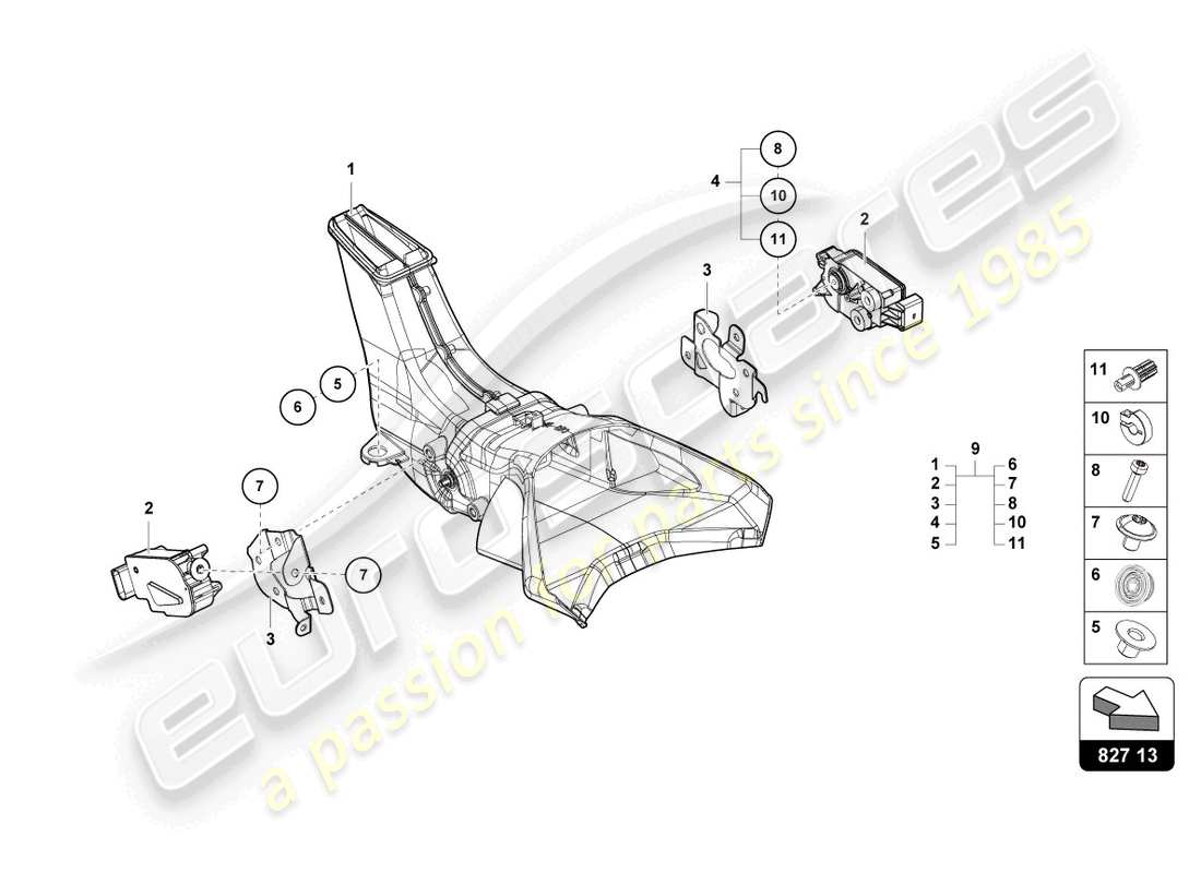 lamborghini 2022 (lp770-4 svj coupe) aerodynamic attachment parts rear part diagram