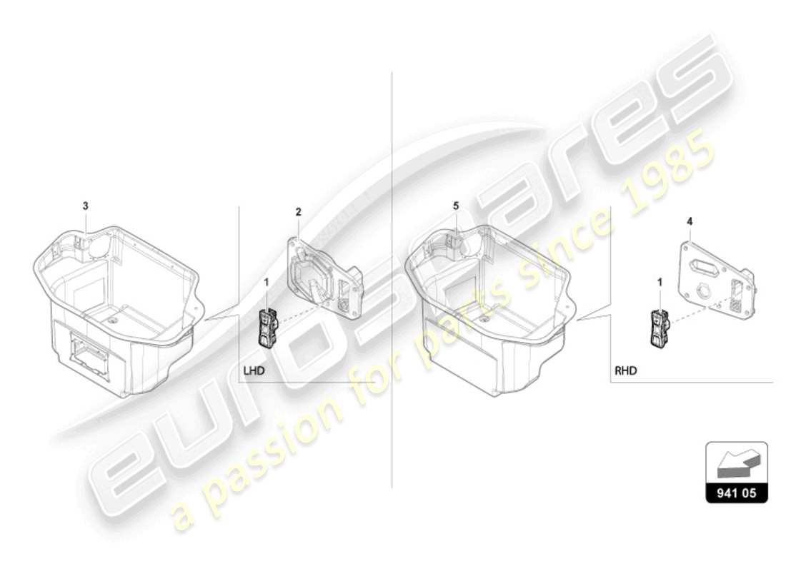 lamborghini revuelto coupe (2024) switch parts diagram