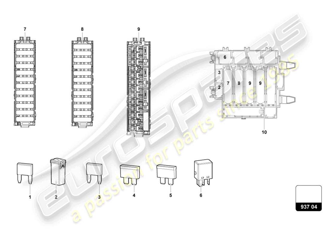 lamborghini urus (2022) fuses part diagram