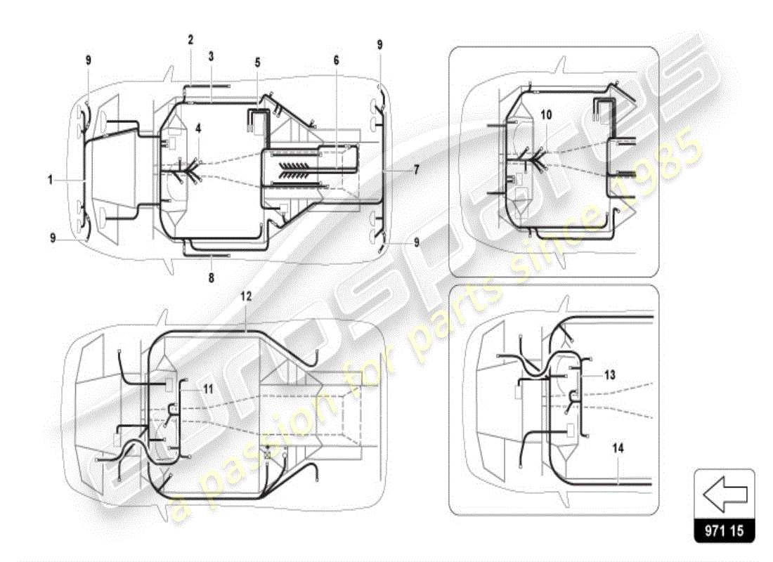 lamborghini diablo vt (1998) electrical system parts diagram