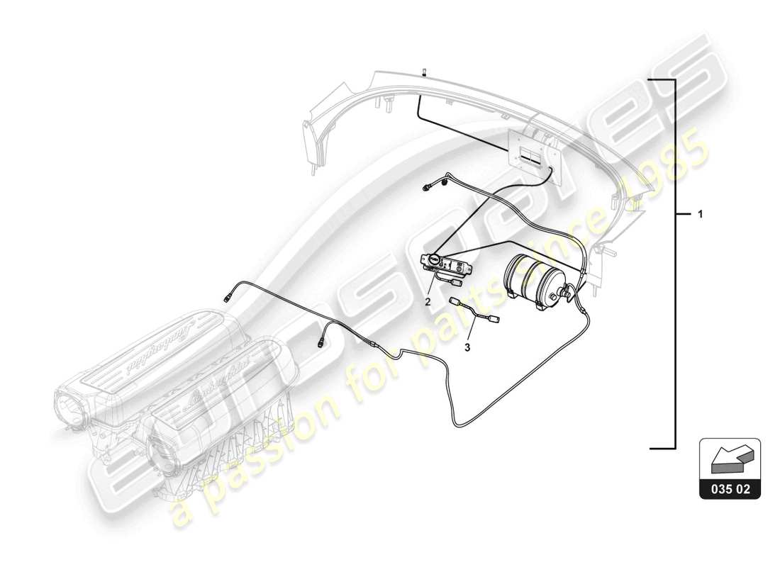 lamborghini 2017 (gt3) fire extinguisher system part diagram