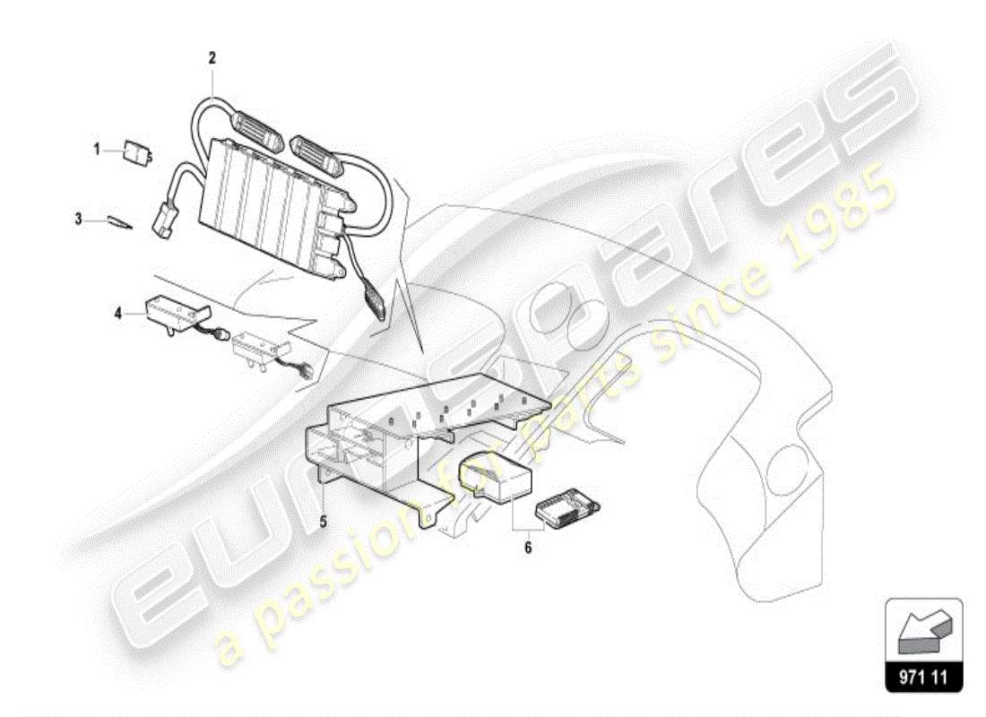 lamborghini diablo vt (1995) electrical system parts diagram