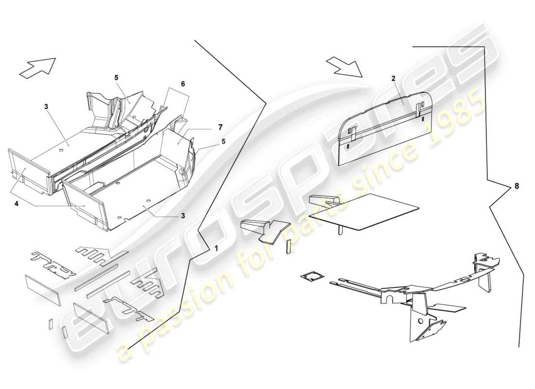 a part diagram from the lamborghini lp560-4 spider (2014) parts catalogue