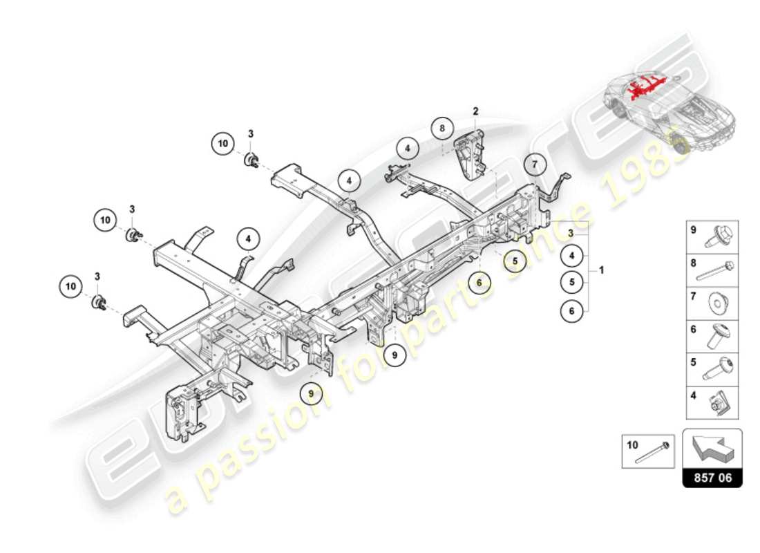 part diagram containing part number n10714501