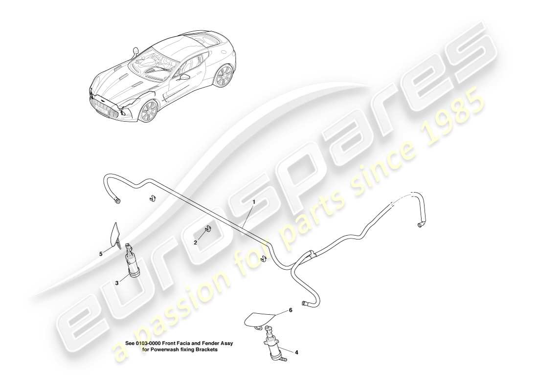 a part diagram from the aston martin one-77 parts catalogue