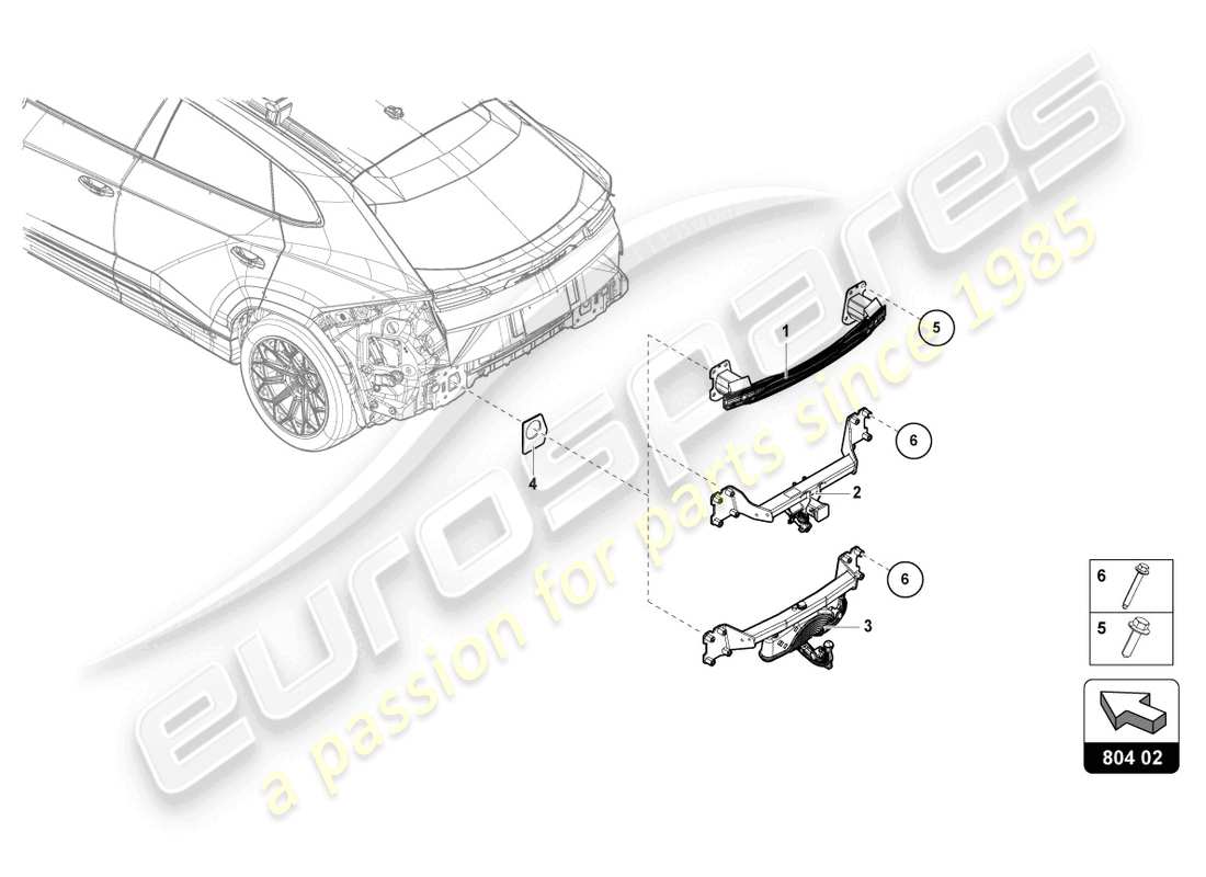 lamborghini urus (2020) retainer for bumper parts diagram