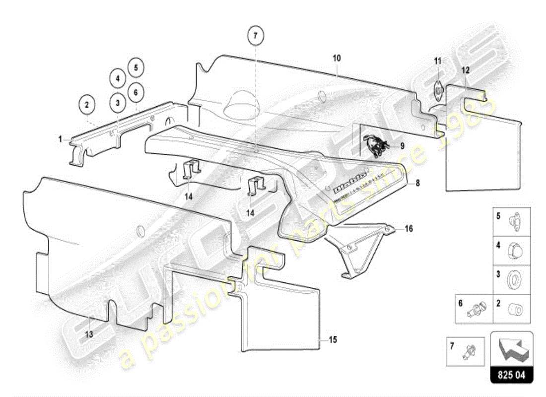 lamborghini diablo vt (1997) trim panel for engine parts diagram
