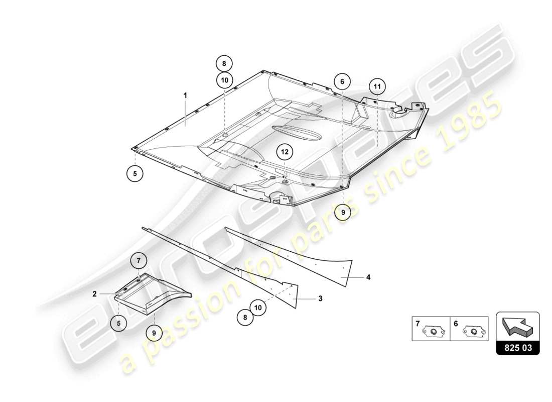 lamborghini 2015 (super trofeo) heat shield part diagram