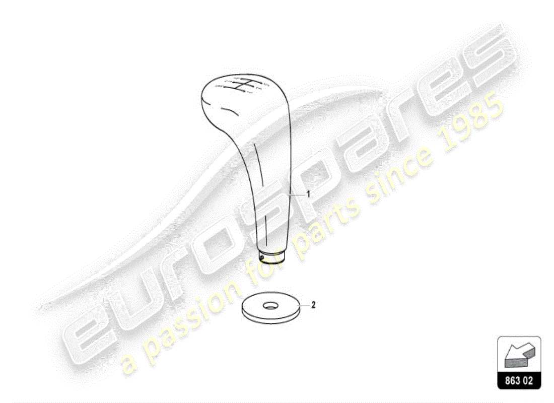 lamborghini diablo vt (1998) shift lever parts diagram